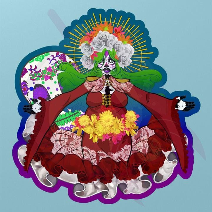 Gisela Day of the Dead sticker
