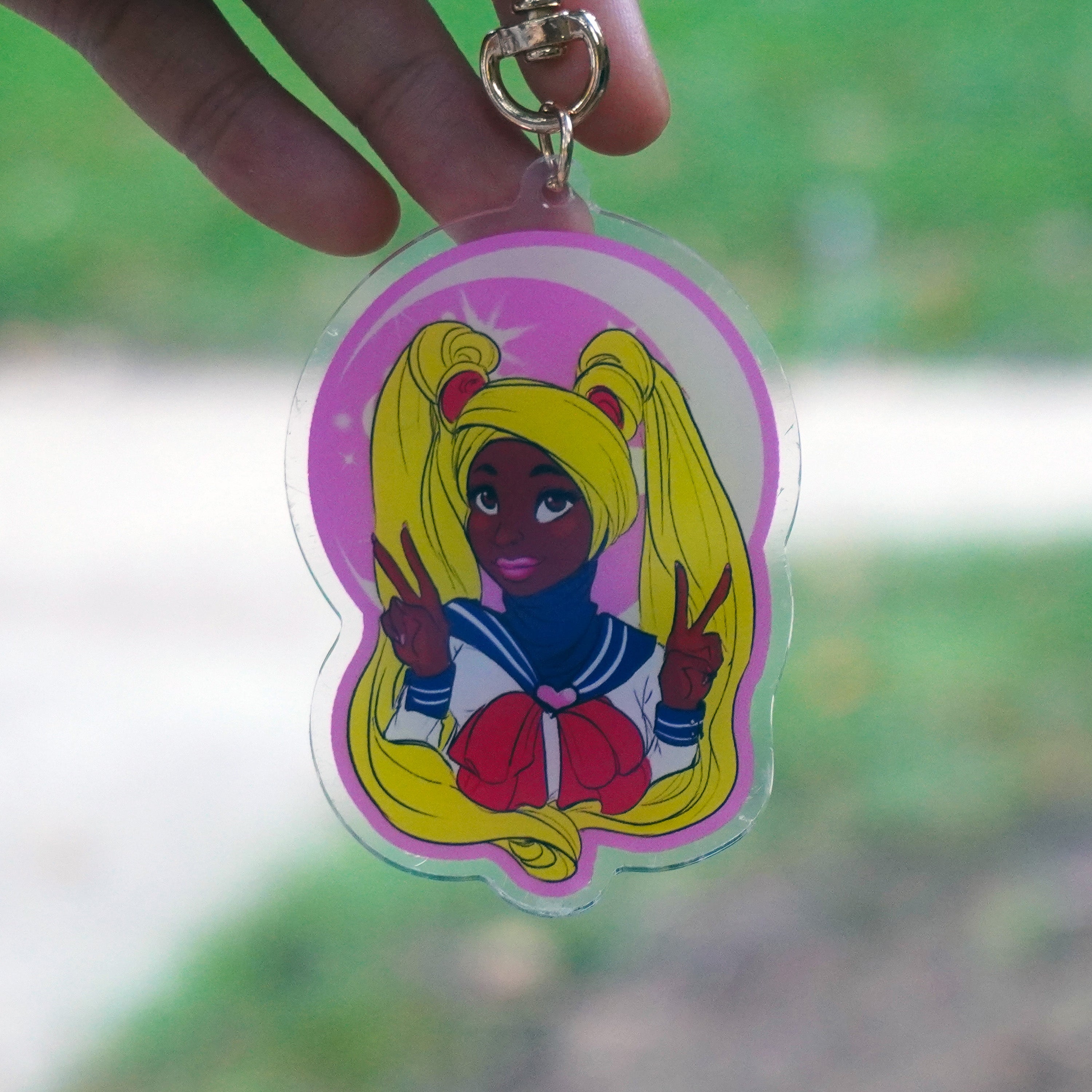 BGMF! Goth Girl Acrylic Charm (Black Girl Magic Forever!) – Middnite Designs