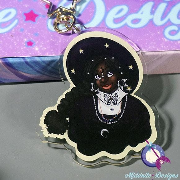 BGMF! Goth Girl Acrylic Charm (Black Girl Magic Forever!) – Middnite Designs