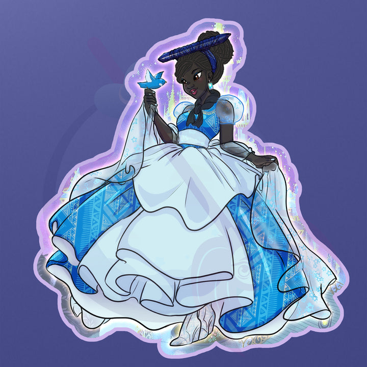 Afro Princesses Reimagined - Set of 5 Full Body Cartoon Princess Stickers