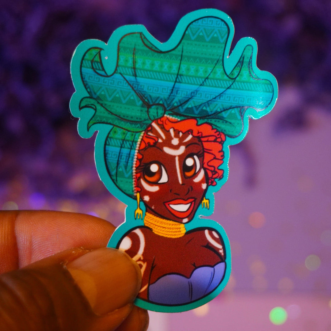 Afro Princess Ariel Vinyl Sticker