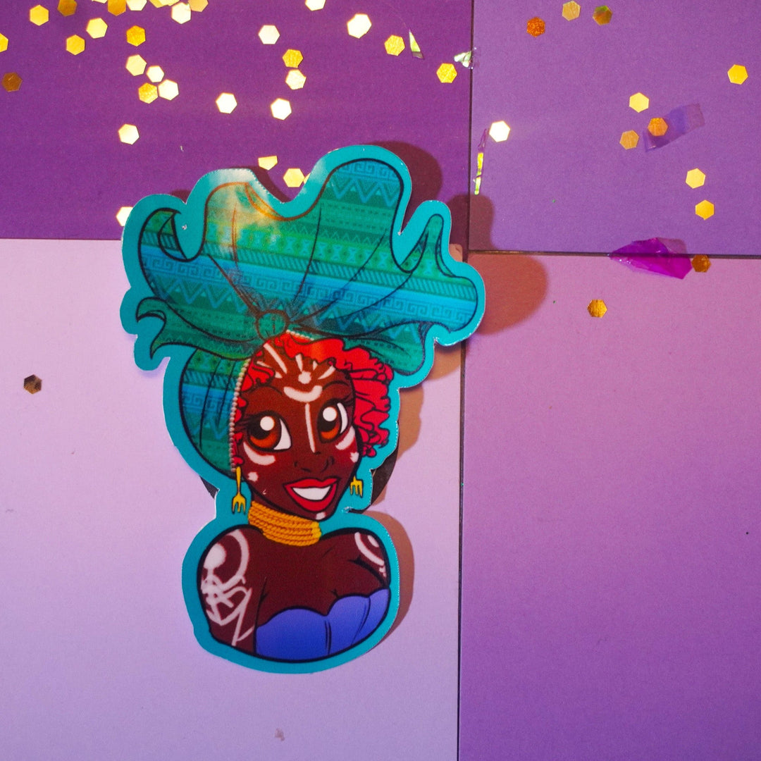 Afro Princess Ariel Vinyl Sticker