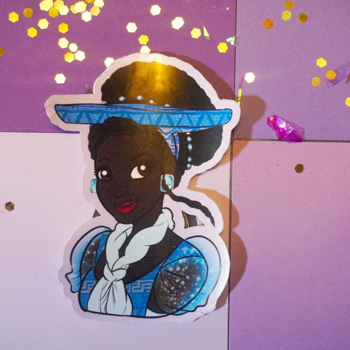 Afro Princess Cinderella Vinyl Sticker