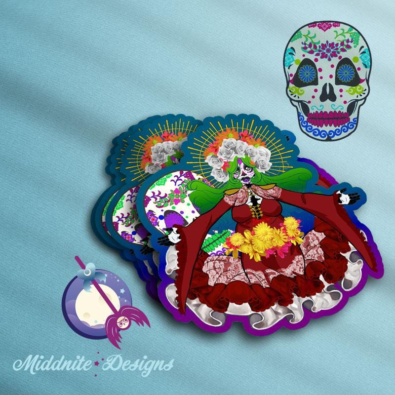 Gisela Day of the Dead sticker second view