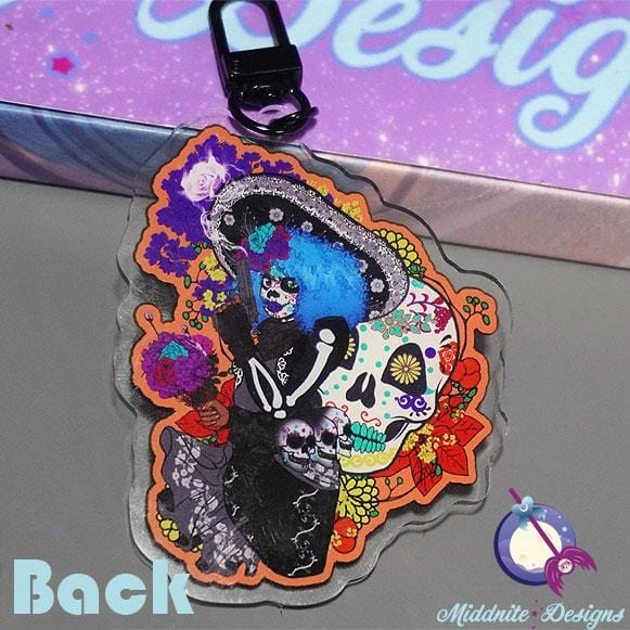 Middnite Day of the Dead charm back view