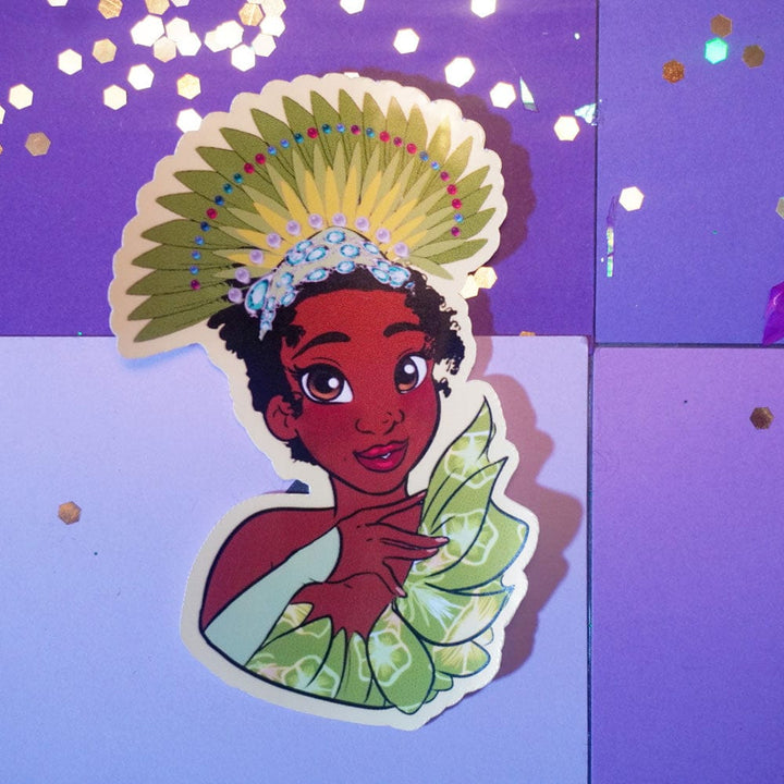 Afro Princess Tiana Vinyl Sticker