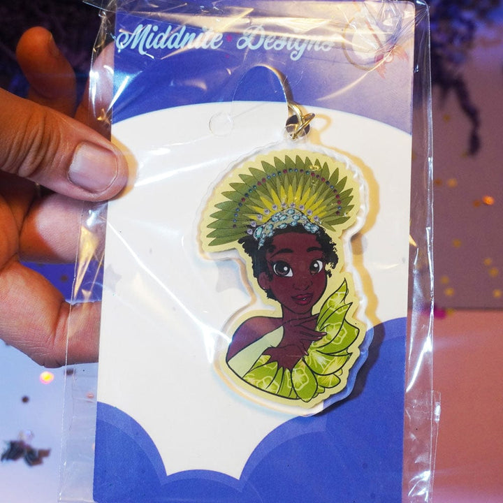 Afro Princess Tiana Acrylic Charm
